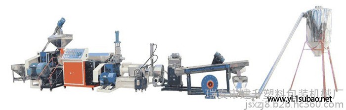 高效薄膜造粒机 塑料再生水环刮粒造粒机 PE、PVC、ABS、PP发泡苯等粉碎料造粒机组图2