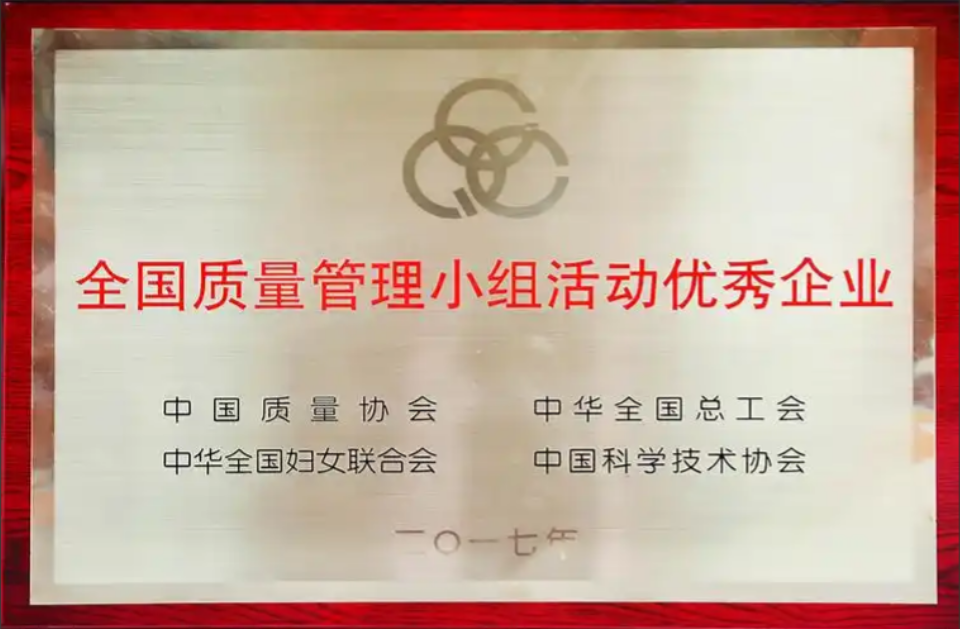 全国质量管理小组活动优秀企业